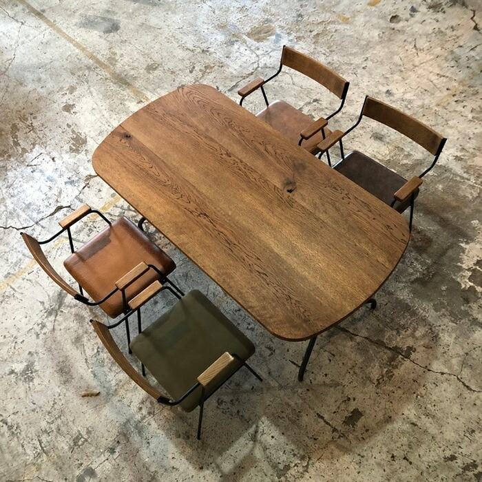 1/25まで！インダストリアル！無垢材のカフェテーブル【ハンドメイド