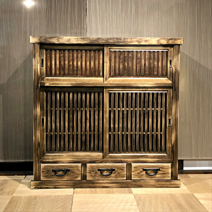 楽天市場】水屋 水屋箪笥 食器棚 和モダン 日本製 国産家具 レトロ