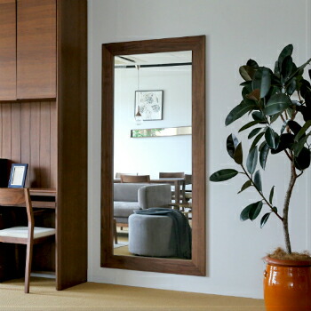 楽天市場】鏡 ミラー 大型ミラー 壁掛けミラー 日本製 ウォールナット