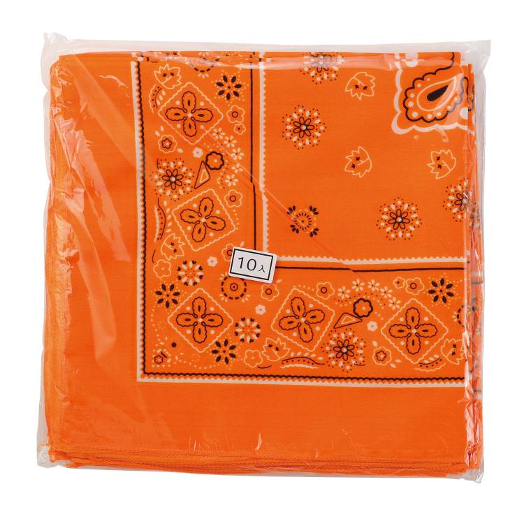 楽天市場】バンダナ オレンジ 10枚組 : 手芸問屋ウイングス