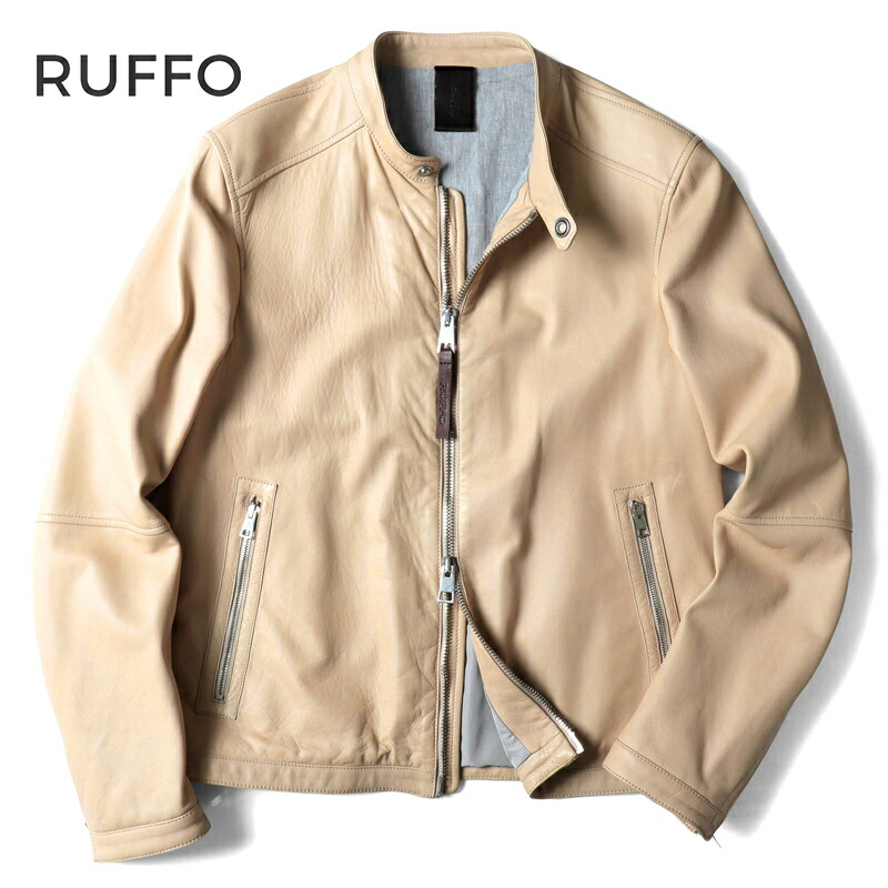 RUFFO ルッフォ レザージャケット ブルゾン パンチング加工 レザー 楽天市場】RUFFO / ルッフォ｜ラムナッパレザーシングルライダース