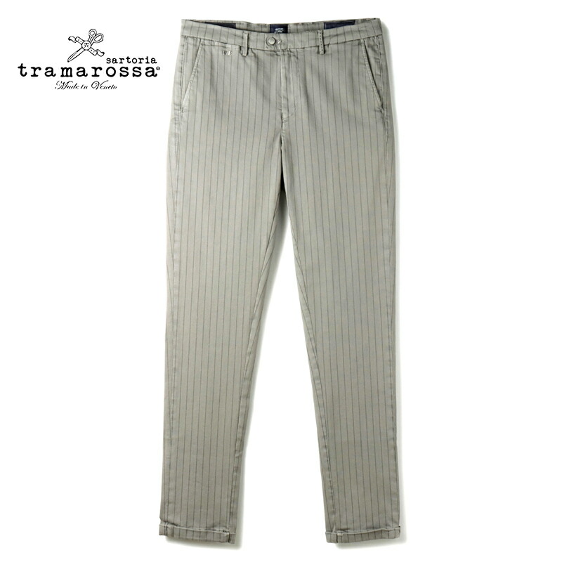 トラマロッサ 上質コットン メンズ パンツ W29 イタリア製 美シルエット トラマロッサ 上質コットン メンズ パンツ W29 イタリア製 美シルエット