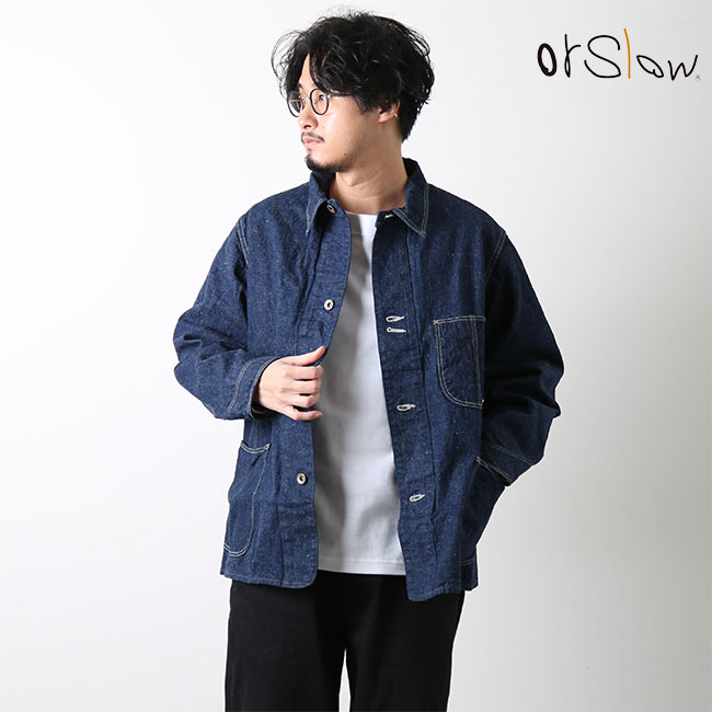 楽天市場】[01-6150-81]orSlow(オアスロウ) 40's DENIM COVER ALL One