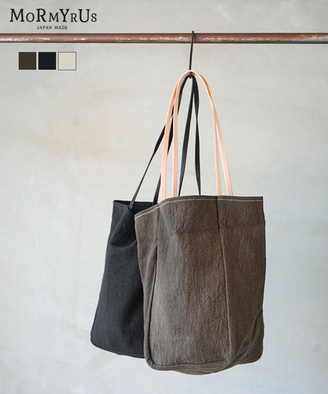 楽天市場】[M166]MORMYRUS(モルミルス) LINEN BAG リネントートバッグ