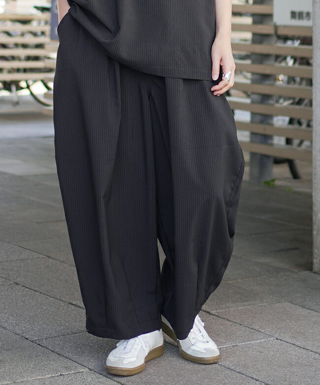 R00636 HARVESTY バーベスティ ストライプ カジュアルパンツ R00636