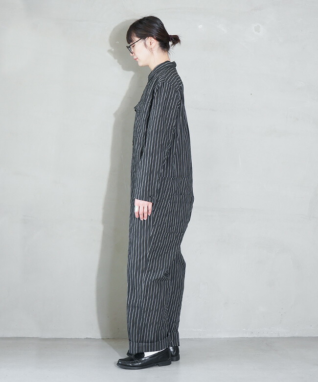 楽天市場】[YAR-25SS-P6]Yarmo(ヤーモ) Boiler Suit_C/L Stripe