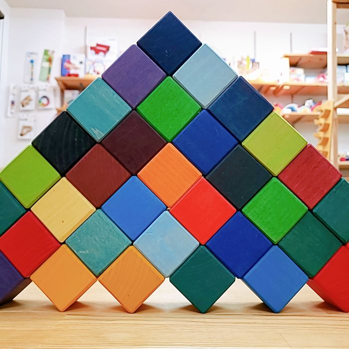 楽天市場】グリムス にじのキューブ 小 36pcs GM43110 Grimm'S 木の