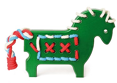 楽天市場】ネフ社naef ひも通しポニー 赤 : 木のおもちゃ ウッディモンキー