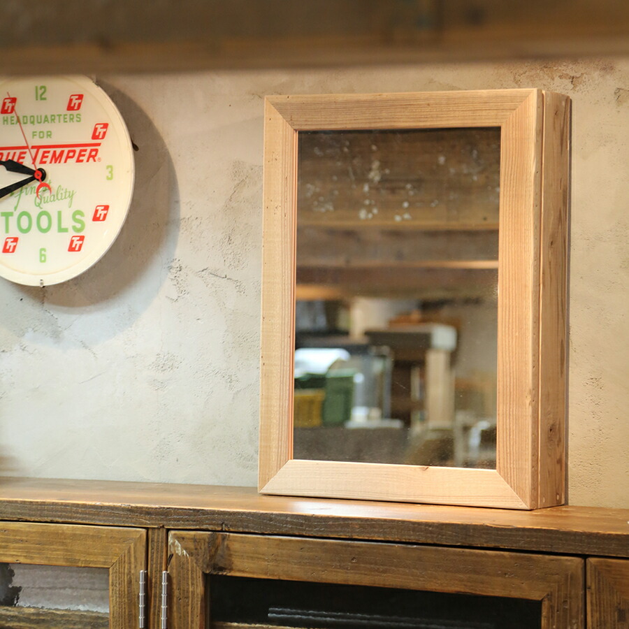 楽天市場】OLD ASHIBA（足場板古材） ミラーキャビネット Lサイズ 幅