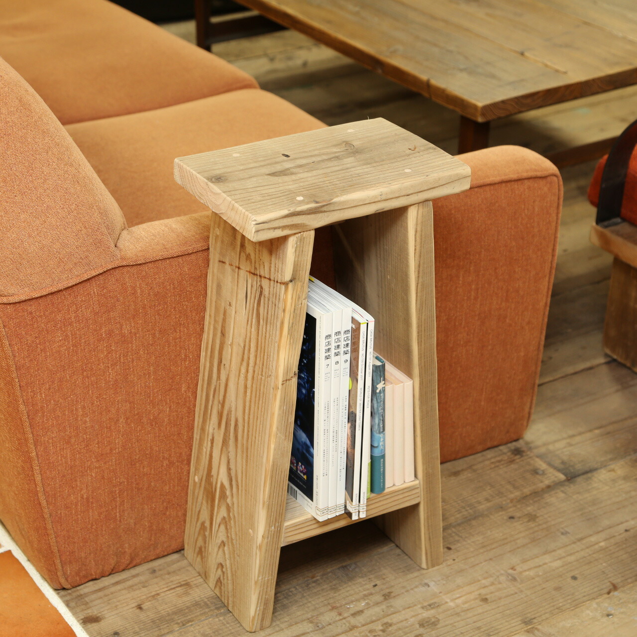 楽天市場】OLD ASHIBA（足場板古材） 踏み台(ふみだい）スツール 中棚