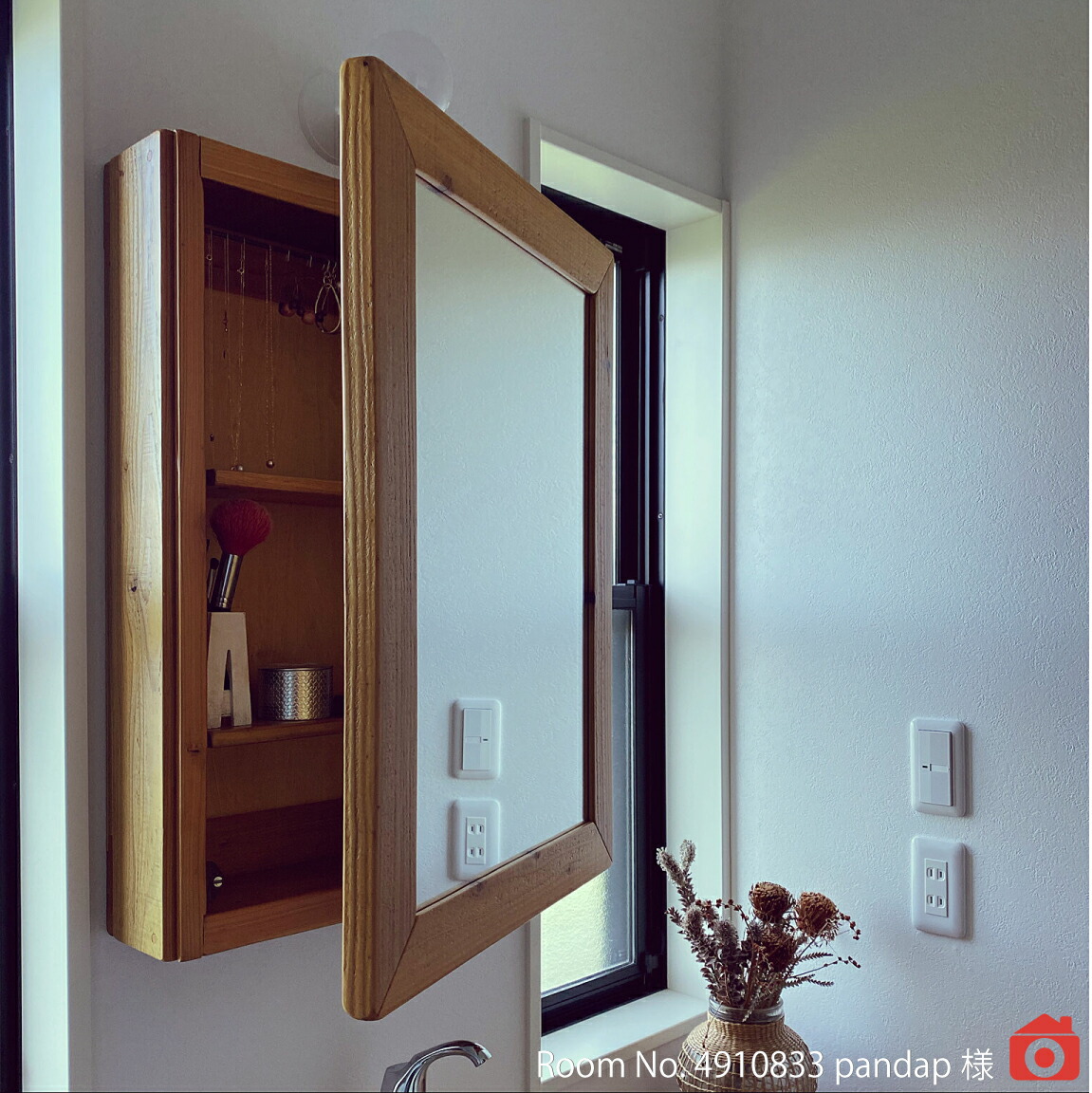 楽天市場】OLD ASHIBA（足場板古材） ミラーキャビネット Lサイズ 幅