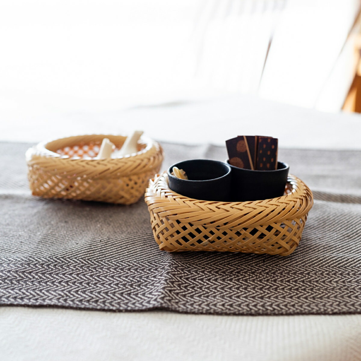 楽天市場】【岩手県二戸 鳥越竹細工】スズ竹(篠竹) ごかご(椀かご) 深