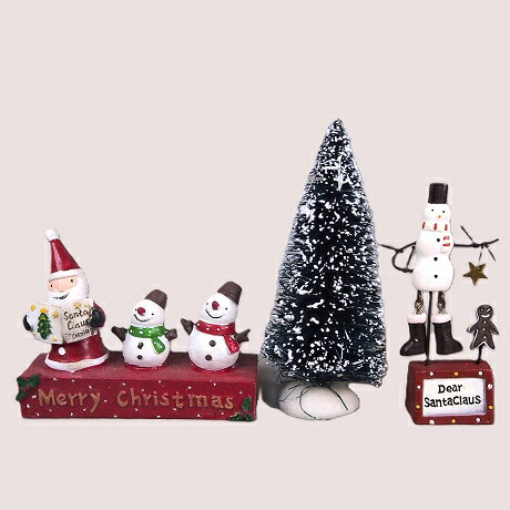 楽天市場】サンタと雪ダルマとミニツリーの3品セット XJ クリスマス