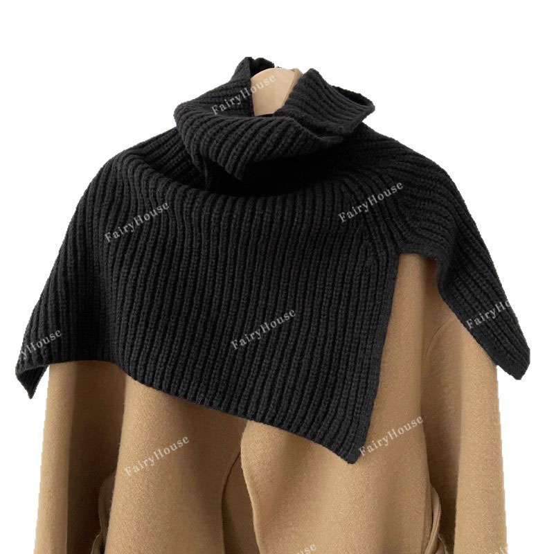 楽天市場】ハイネック スリット入り ニット 付け襟 マフラー つけえり