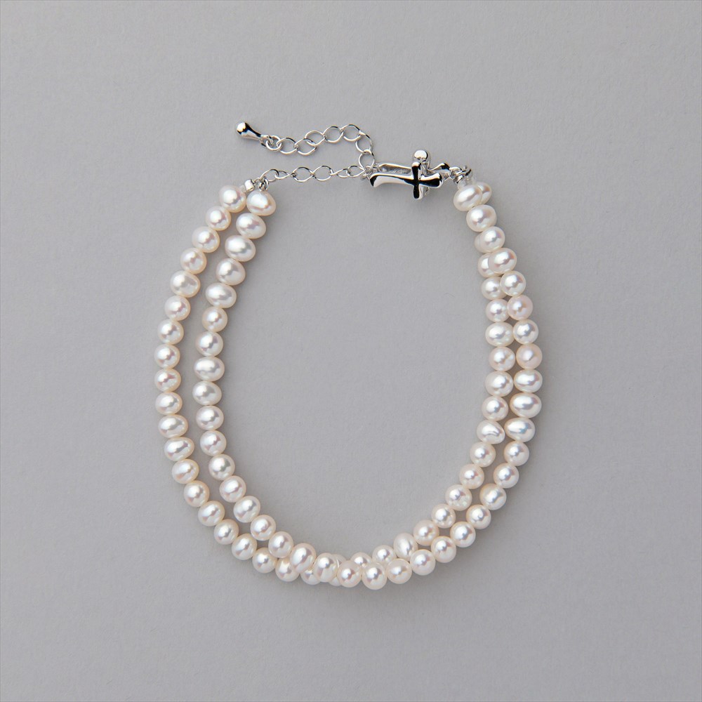 楽天市場】【WEB限定】淡水真珠 2連 ブレスレット 4.0-5.0mm パール