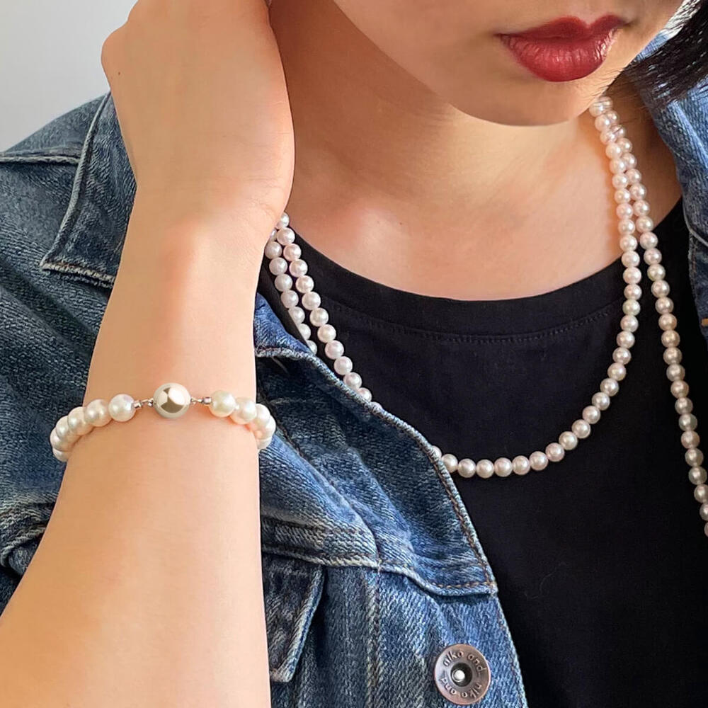 楽天市場】あこや真珠 ブレスレット 7.5-8.0mm SV925 パール 普段使い