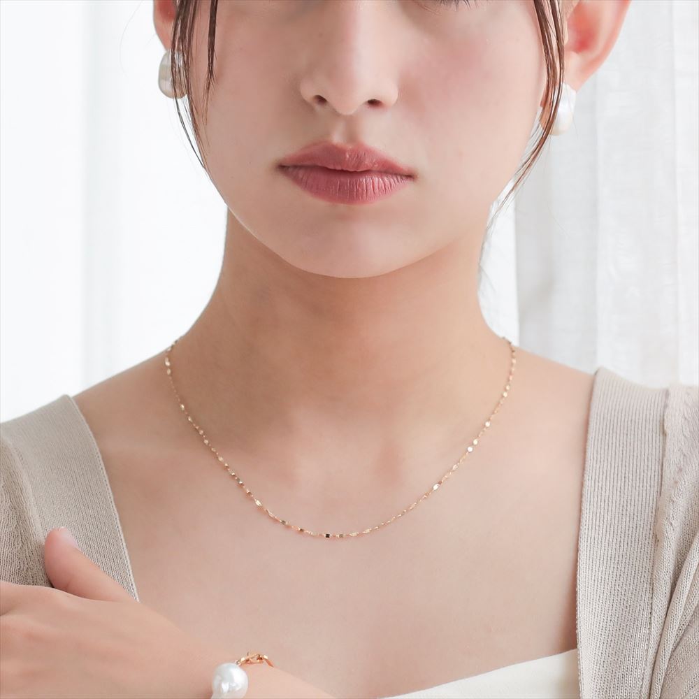 楽天市場】【WEB限定】ペタル チェーン 45cm K10WG/YG/PG ネックレス