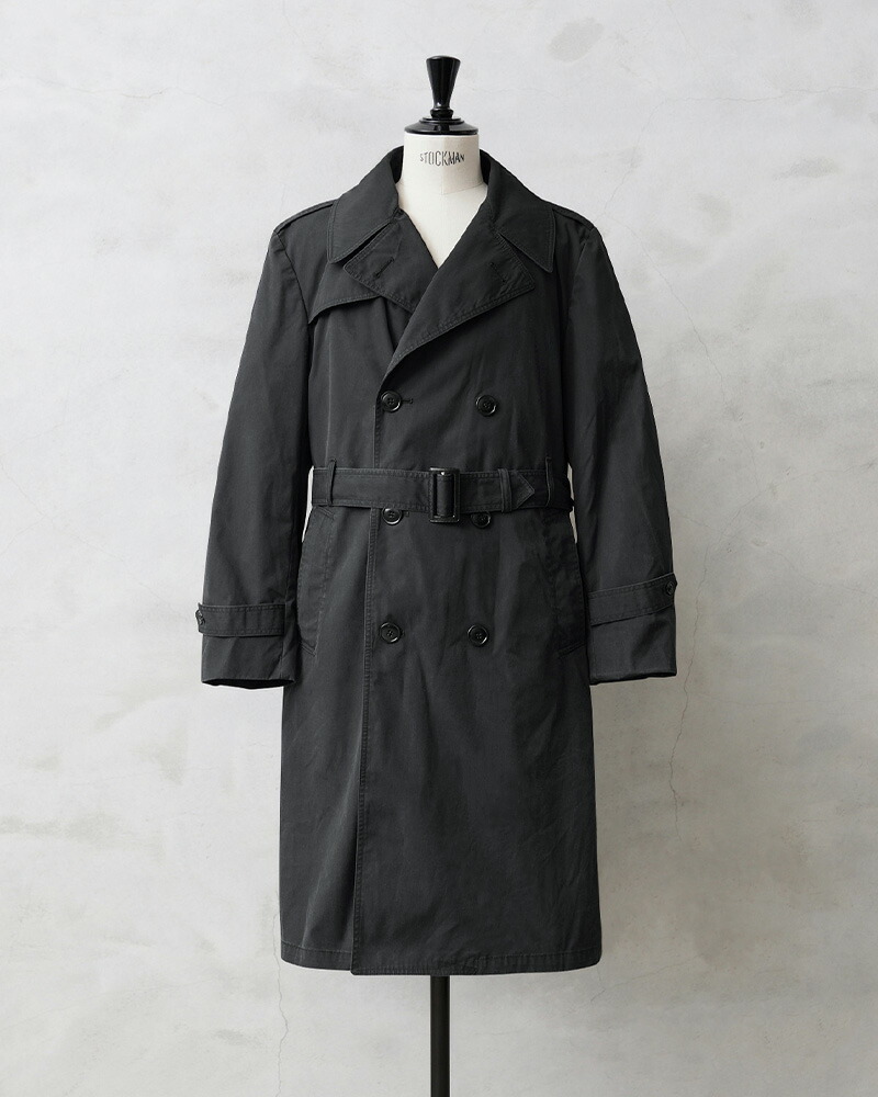 楽天市場】☆実物 USED 米軍 U.S. NAVY ブラックトレンチコート