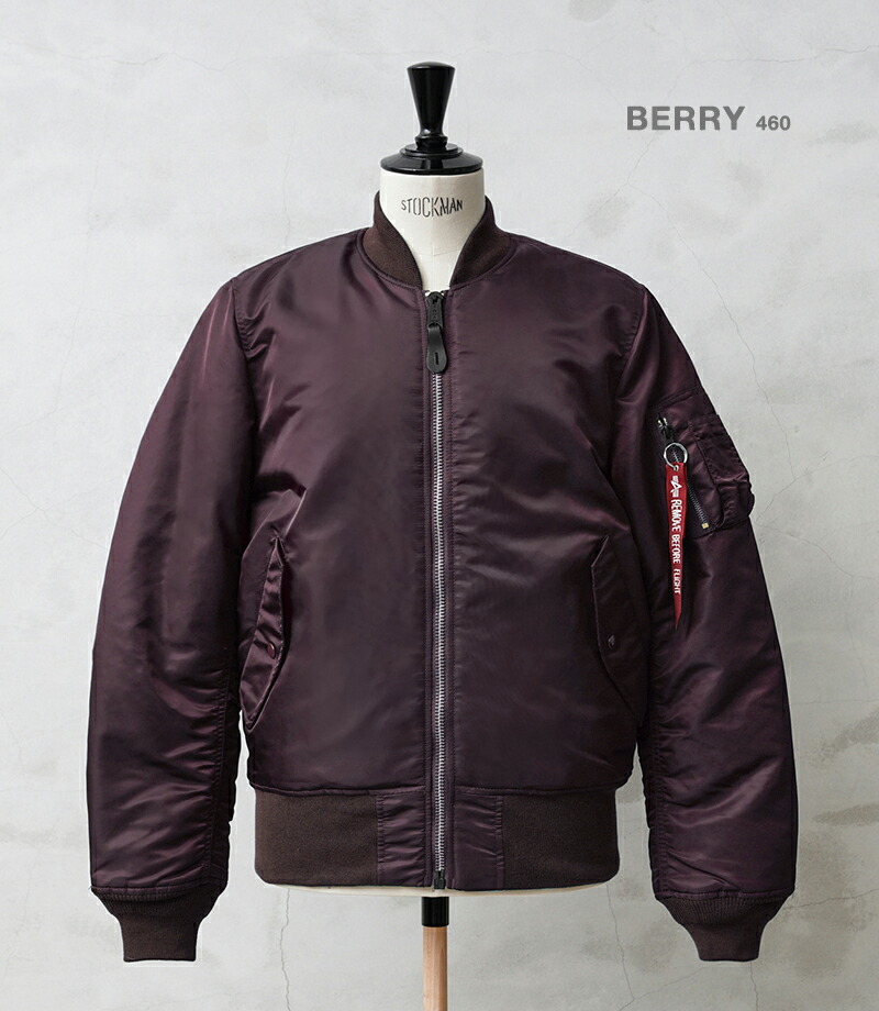 アルファ 80S MA-1 フライトジャケット メンズ バーガンディ アルファ