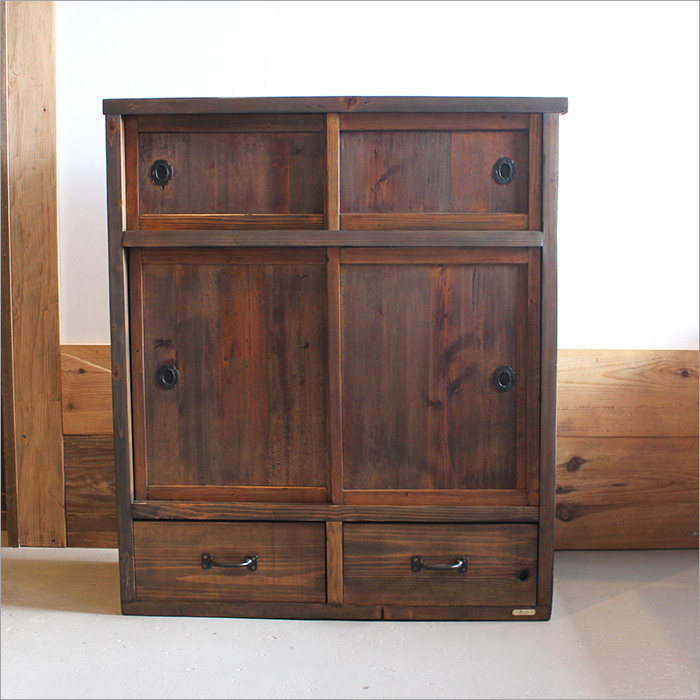 楽天市場】和風 茶箪笥 レトロ 食器棚 収納棚 中古 タンス 茶棚 たんす