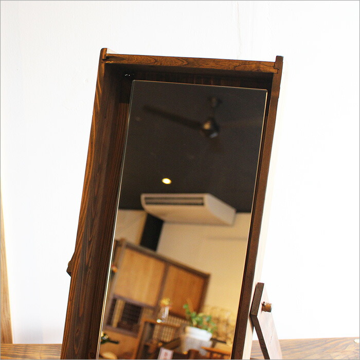 楽天市場】古材 鏡 スタンドミラー 壁掛けミラー アンティーク