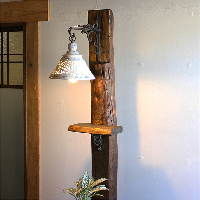 楽天市場】【1点モノ】古材梁 大正ロマン フロアライト アンティーク