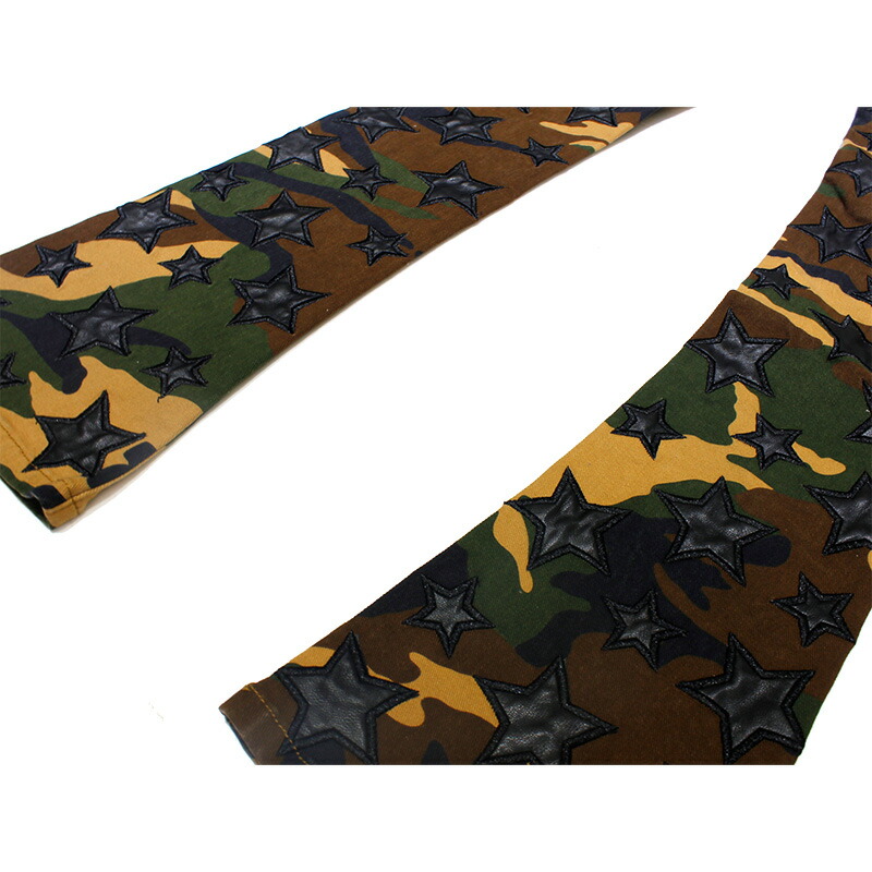 楽天市場】GUAPI グアピ デニムパンツ ボトムス ロング フレア 迷彩