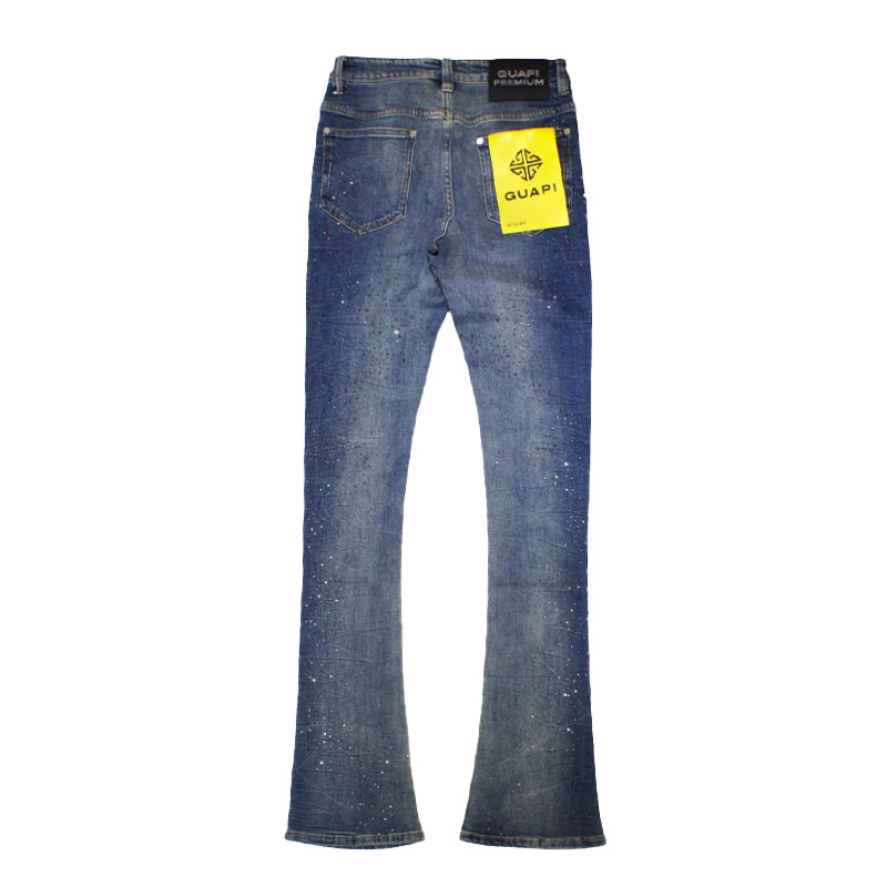 楽天市場】GUAPI グアピ フレアデニムパンツ 28-32インチ ブルー/青