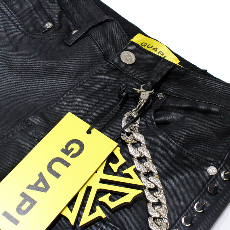 楽天市場】GUAPI グアピ フレアデニムパンツ 28-32インチ ブラック/黒