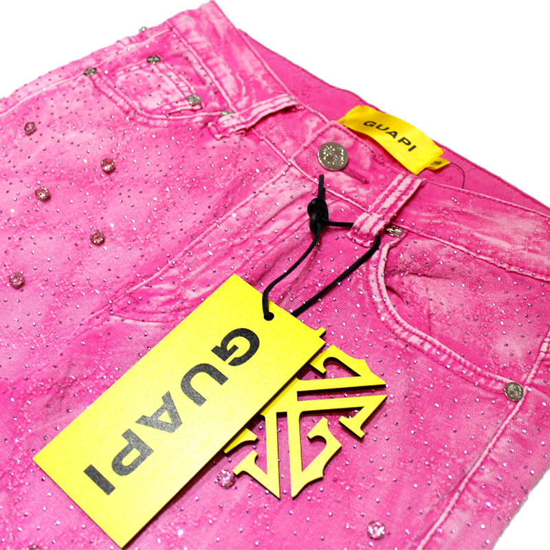 楽天市場】GUAPI グアピ フレアデニムパンツ 28-32インチ ピンク