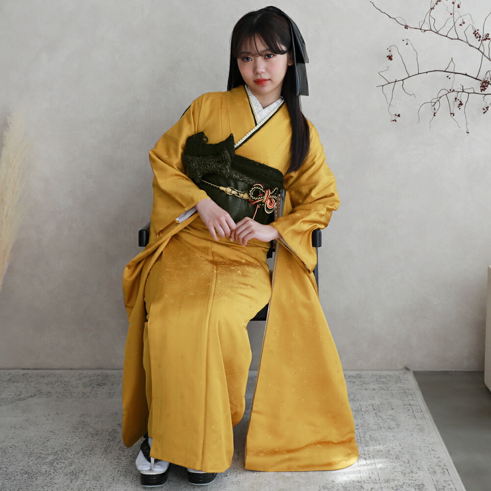 楽天市場】【最大30日間レンタル】 振袖 レンタル 成人式 1月 黄色