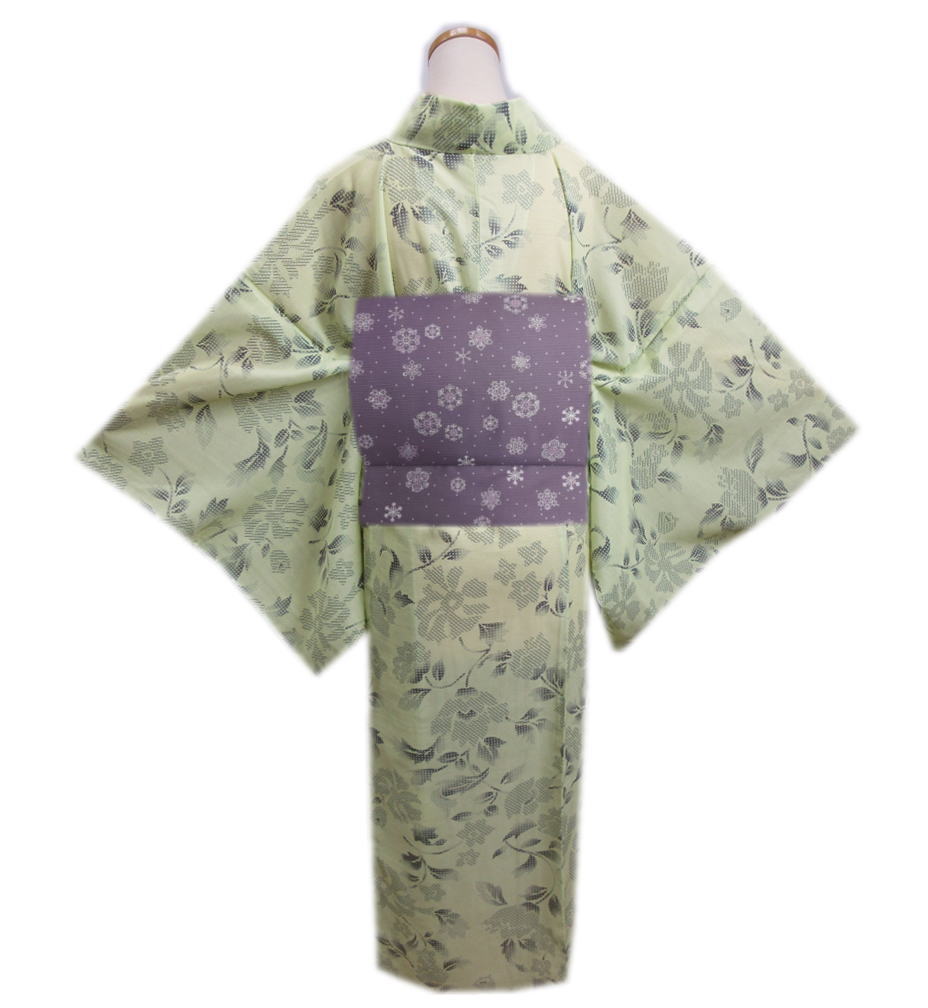 楽天市場】着物 洗える 紗 夏用 小紋 と 絽軽装帯 付け帯 2点セット 薄