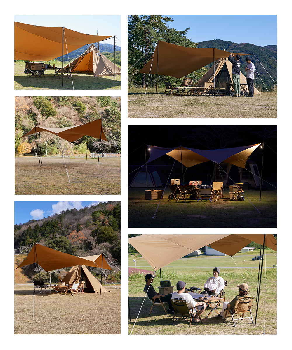 楽天市場】WAQ HEXA TARP TC Lサイズ ヘキサタープ waq-httc1 4-6人用