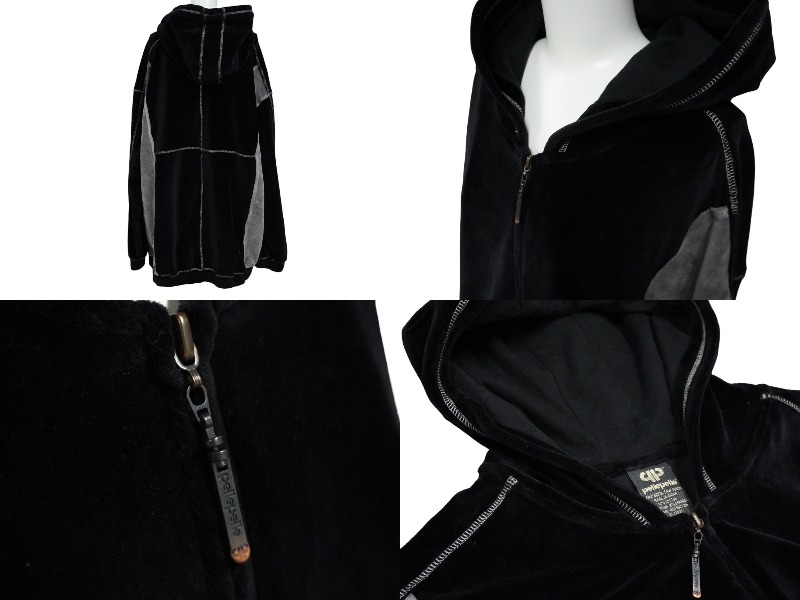 楽天市場】pellepelle ペレペレ ベロアセットアップ PPロゴ ブラック