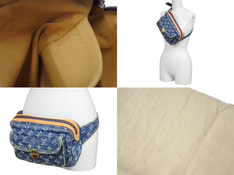 鑑定済✨ルイヴィトン モノグラム デニム バムバック アウトドア