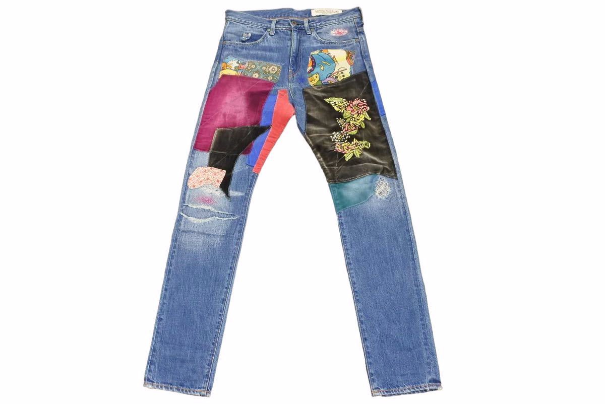 楽天市場】KAPITAL キャピタル デニムパンツ サイケデニム つぎはぎ