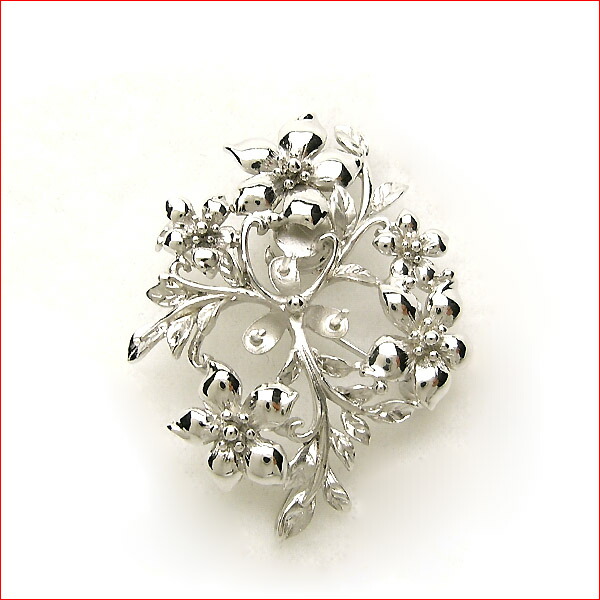 楽天市場】シルバー フラワー モチーフ パール ブローチ枠 : 伊勢志摩