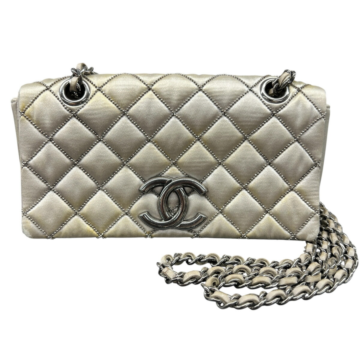 楽天市場】シャネル サテン マトラッセ チェーンショルダーバッグの通販