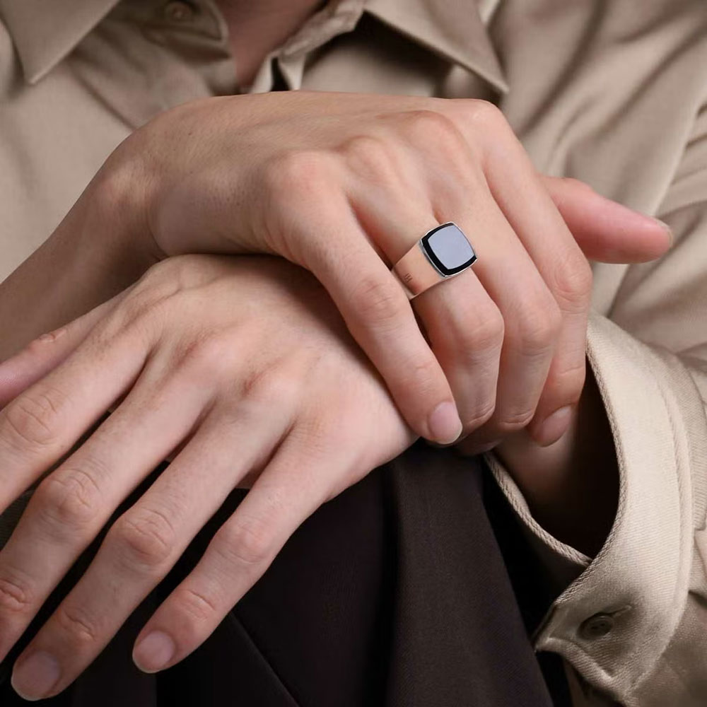 楽天市場】ライオンハート ピュア リング シルバー925 オニキス 13号