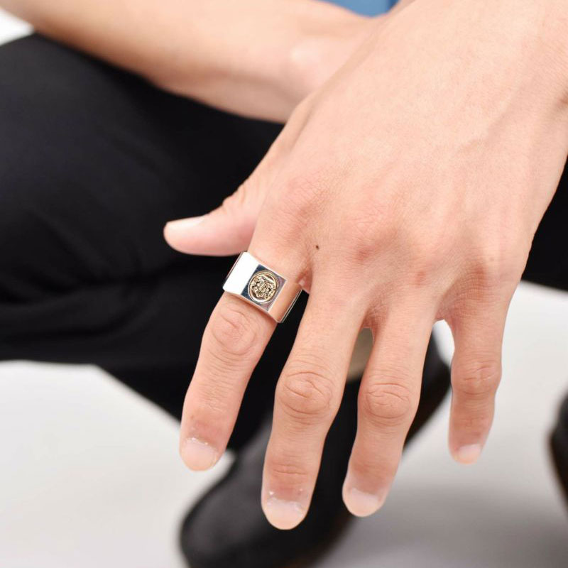 楽天市場】ライオンハート ブリティッシュエンブレム リング シルバー