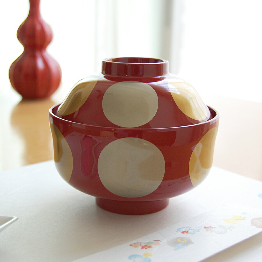 楽天市場】越前塗 ひさご雑煮椀 日月 朱 漆器 お雑煮用 お雑煮 お椀