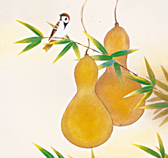 楽天市場】掛け軸 掛軸（かけじく） 六瓢福雀（金武 修造）日本画 開運