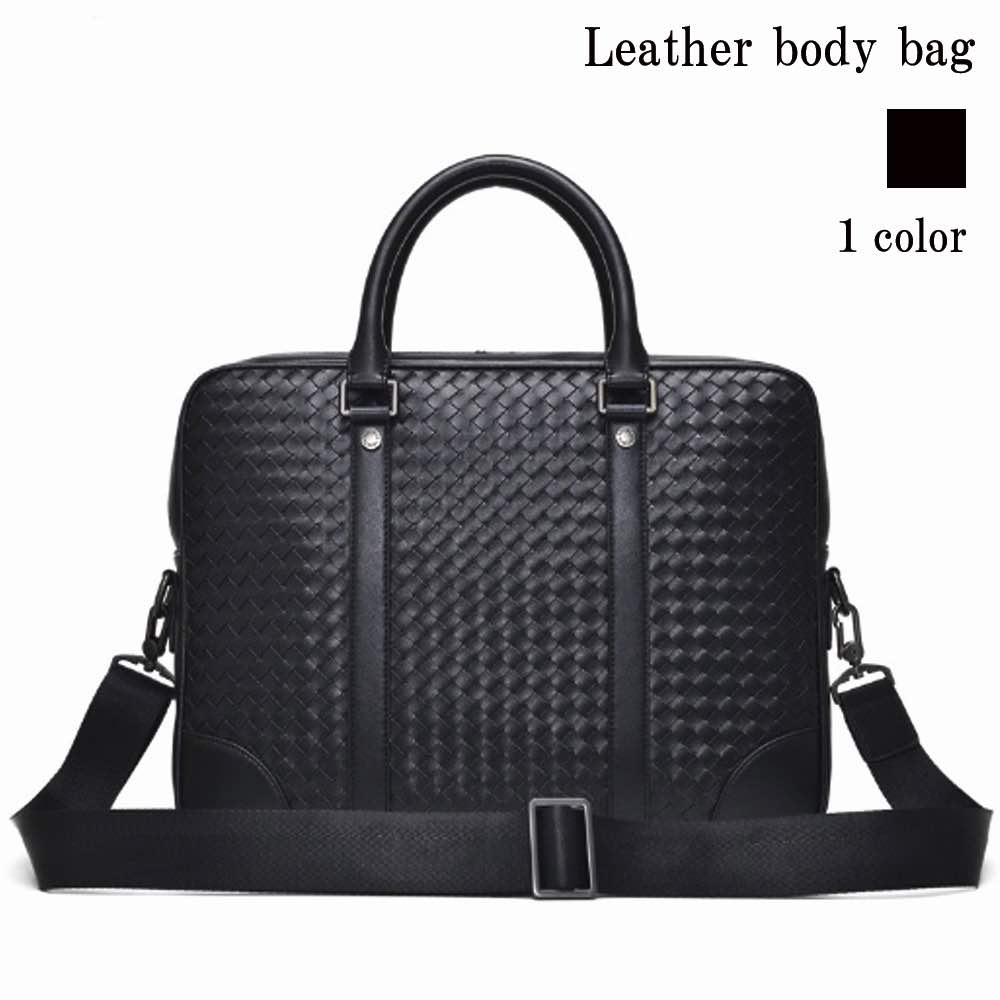 楽天市場】ビジネスバッグ メンズ 2way編み込みレザーバッグ 15インチ