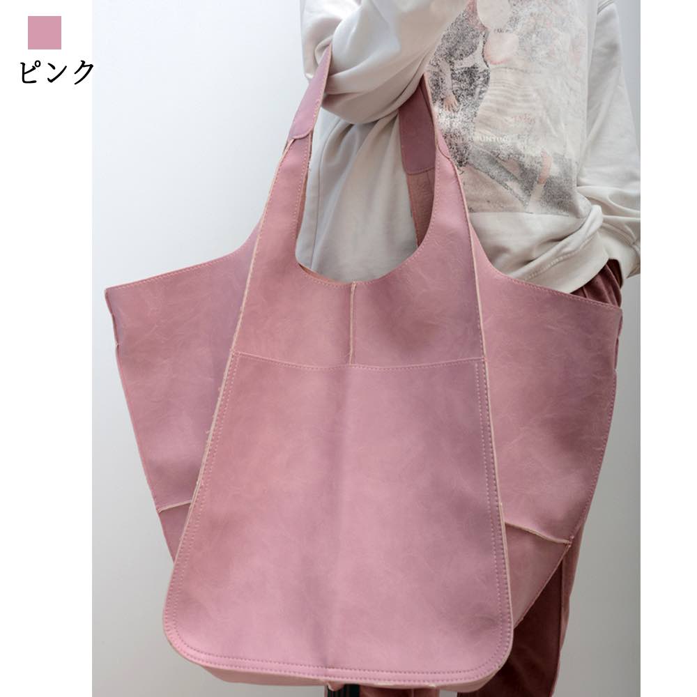 楽天市場】トートバッグ レディース フェイクレザートートバッグ