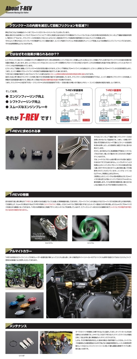 楽天市場】T-REV(寺本自動車商会) ティーレブ T-REV Φ9 0.05 GPZ900R