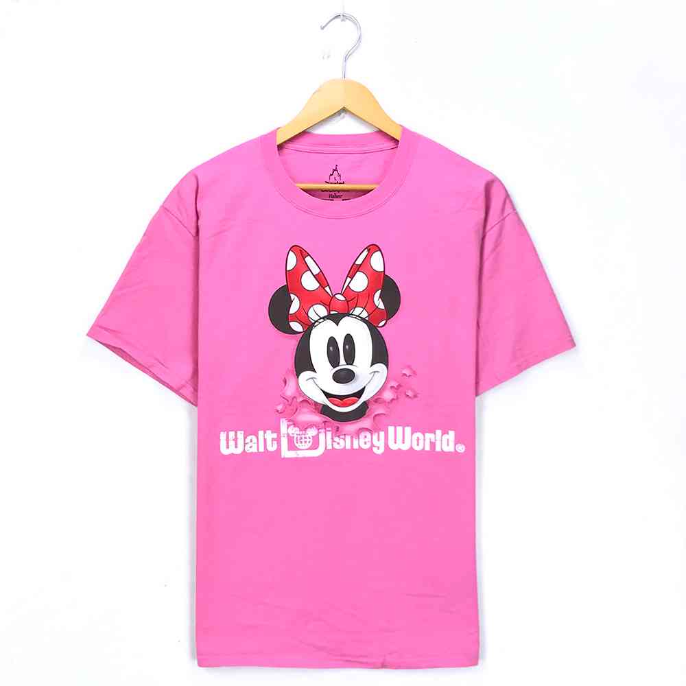 楽天市場】ミニー キャラクターTシャツ サイズ表記 L ピンク Walt