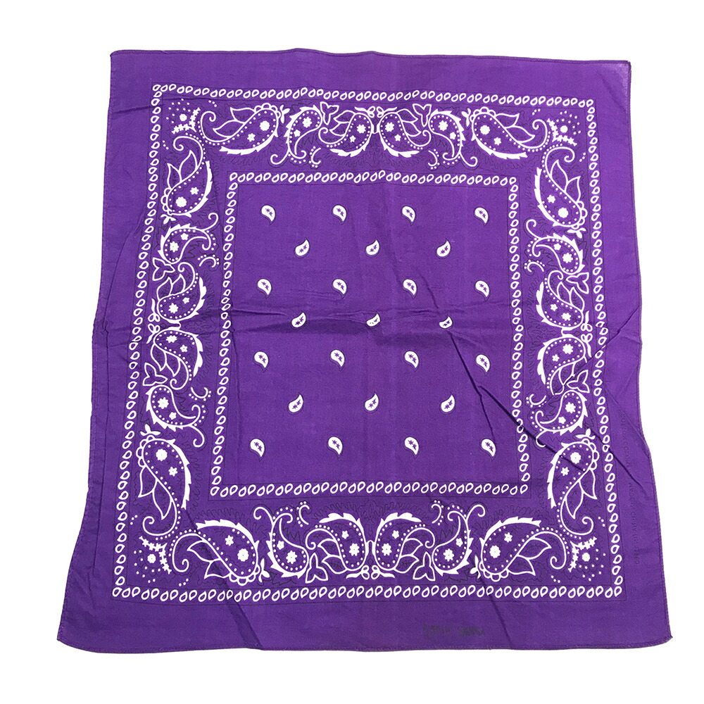 楽天市場】バンダナ パープル ペイズリー柄 紫 グッズ アイテム 小物