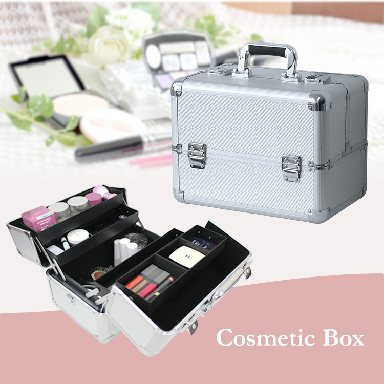 楽天市場】メイクボックス 大容量 持ち運び 鍵付き ドライヤー収納可能