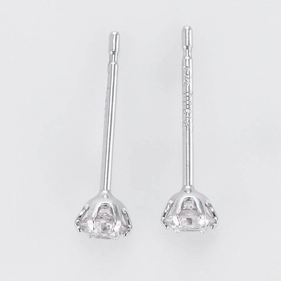 楽天市場】ダイヤモンド ピアス 片耳用 一粒 0.1カラット プラチナ