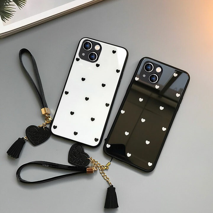 楽天市場】iPhone17ケース ハート シンプル ストラップ付き アイフォン